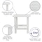 Flash Furniture Charlestown All-Weather Poly Resin Wood Adirondack Side Table in White JJ-T14001-WH-GG - alternate 9